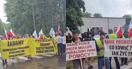 Droga na Hel zablokowana. Agrounia i rybacy protestują