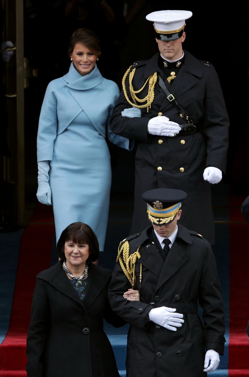 Melania Trump podczas inauguracji pierwszej kadencji męża
