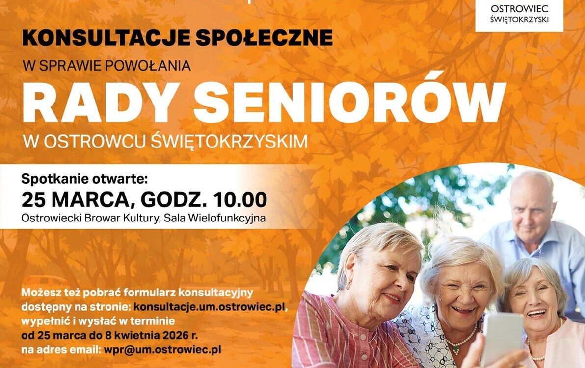 Konsultacje społeczne w sprawie powołania Rady Seniorów w Ostrowcu Świętokrzyskim