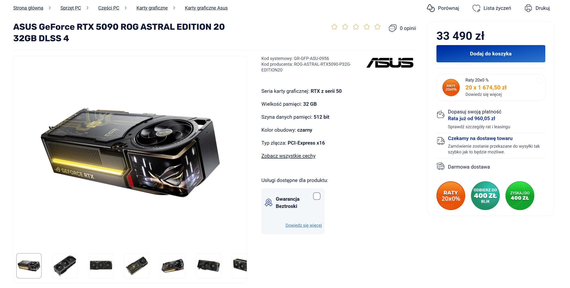 Karta graficzna ASUS ROG Astral GeForce RTX 5090 Edition 20