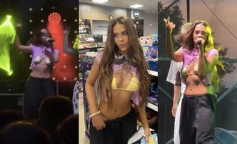 Blanka hipnotyzuje publiczność w postrzępionej bluzce i staniku. Potem strzeliła sobie sesję na stacji benzynowej