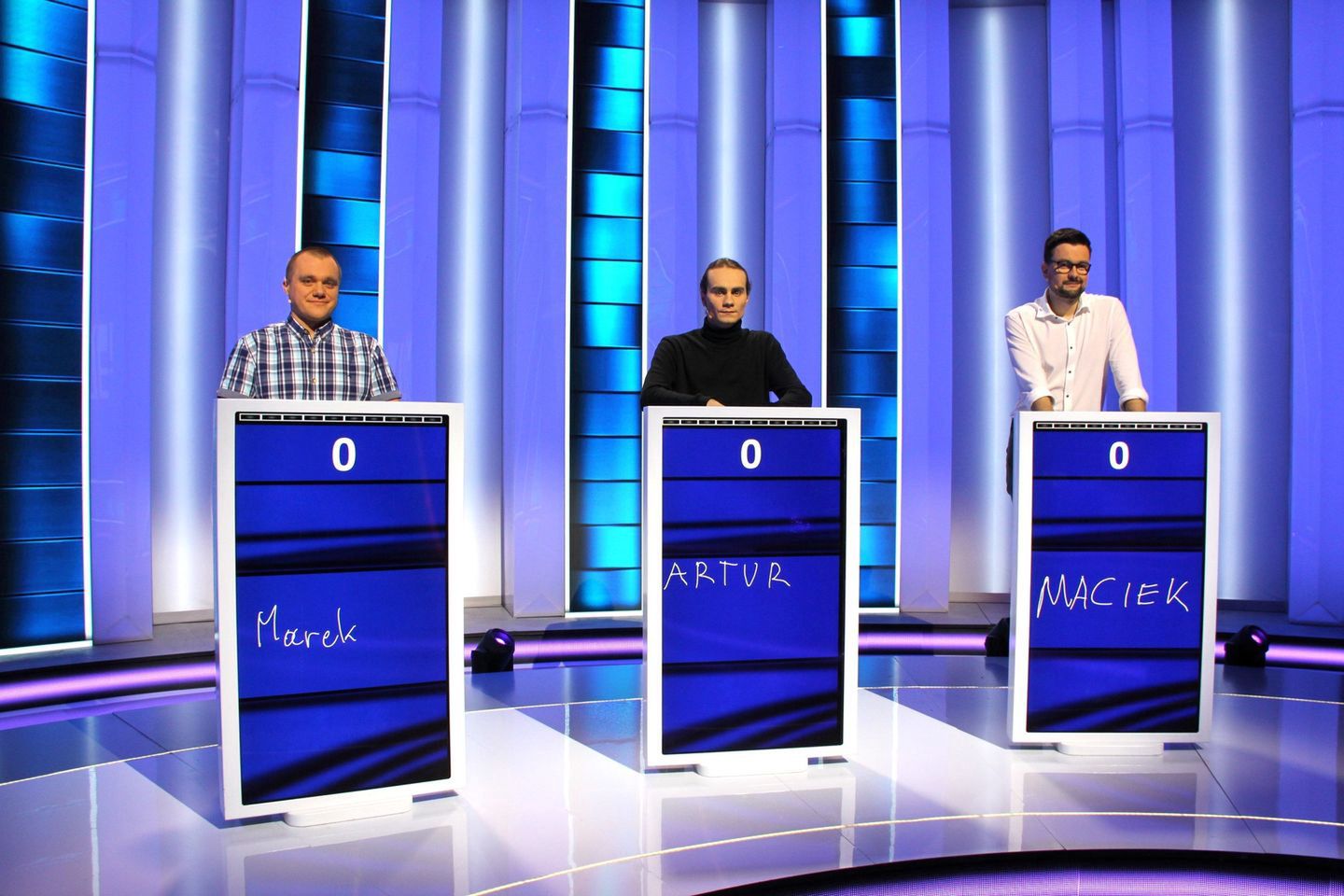 Uczestnicy teleturnieju "Va Banque"