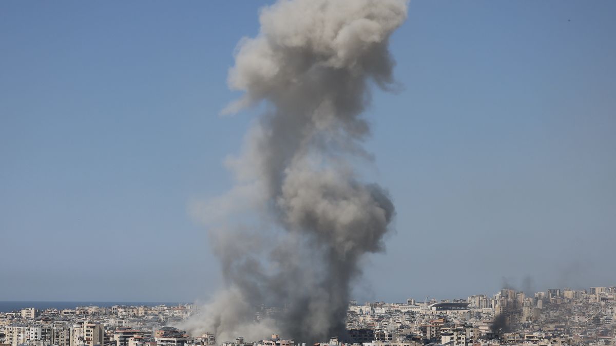 Skutki ataku na południowych przedmieściach Bejrutu 