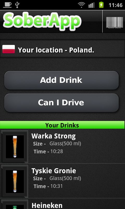SoberApp - mobilny alkomat 2