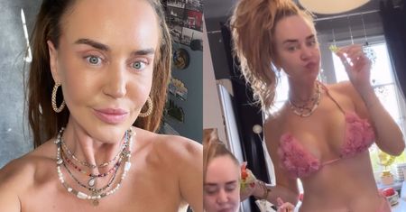 Odziana w FIKUŚNE bikini Agnieszka Kotońska prezentuje szczupłą sylwetkę, wcinając warzywa. "Formę trzeba trzymać"