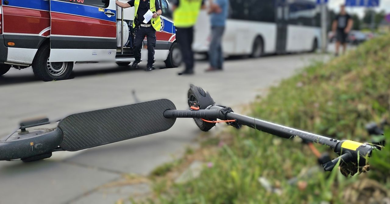 Elbląg: Nastolatek na hulajnodze elektrycznej potrącił sześciolatka. Dziecko trafiło do szpitala