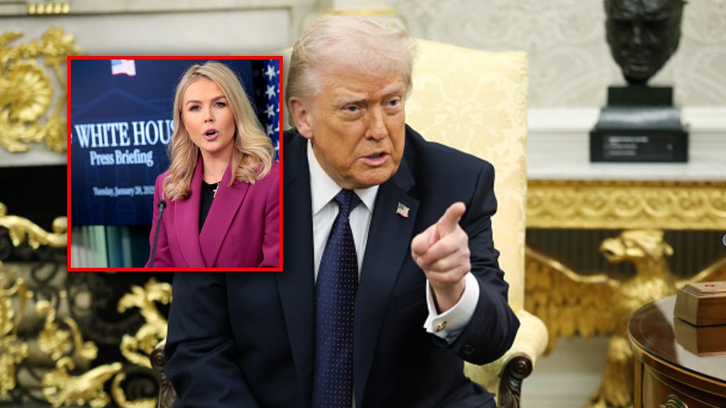 Karoline Leavitt i Donald Trump