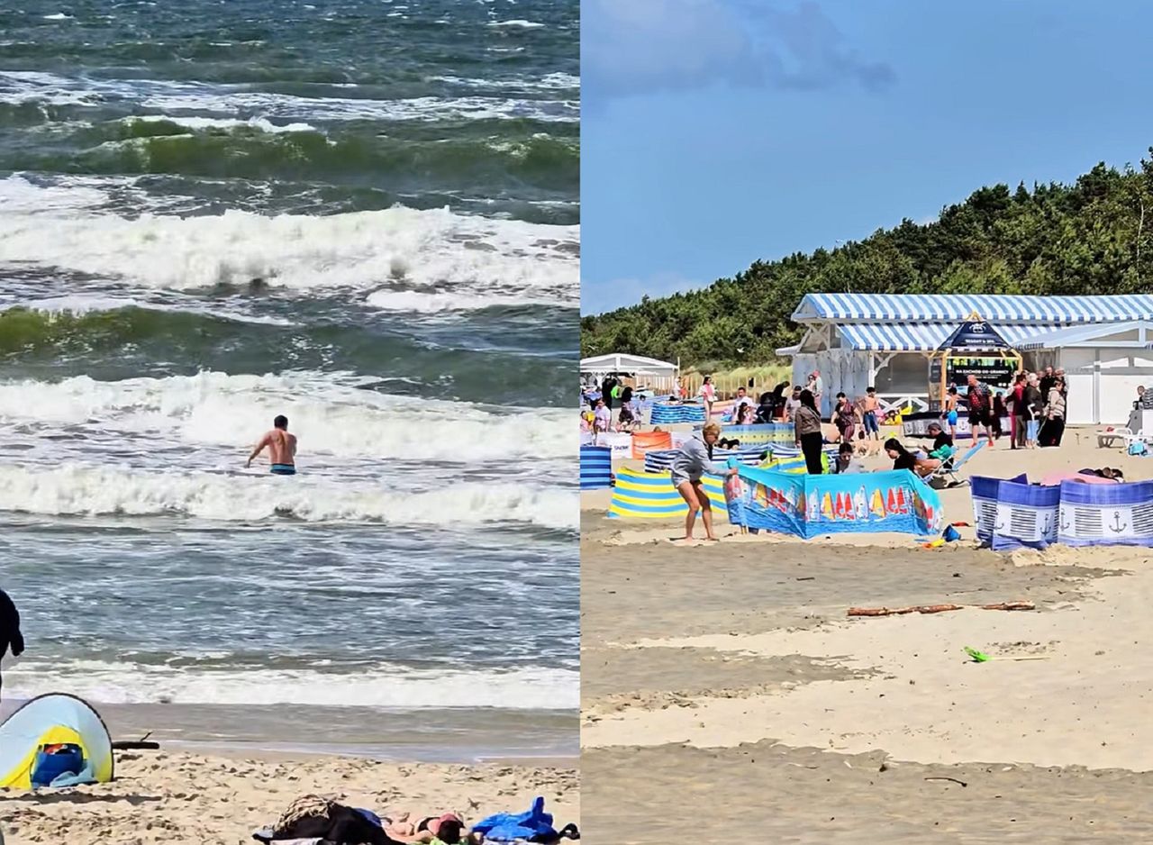 To nie fotomontaż. Mężczyzna nagrany w Bałtyku. Łapią się za głowy