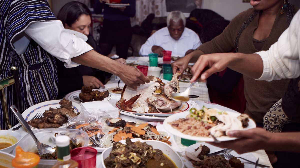 Family serving food at holiday dinnerGranger Wootz40-44 years, 70-74 years, african-american ethnicity, authentic, authenticity, background people, bonding, candid, celebration, city life, color image, dinner, domestic life, family, five people, food and drink, happy, head and shoulders, holiday, horizontal, indoors, joy, latin american and hispanic ethnicity, latina, life events, lifestyle, looking down, man, mature adult, mature men, mature women, midsection, motion, multi-ethnic group, multicultural, multiculturalism, new york, party, people, photography, plate, queens, real people, senior adult, senior men, serious, serving, sitting, standing, table, thanksgiving, together, tradition, turkey, united states, unrecognizable person, woman