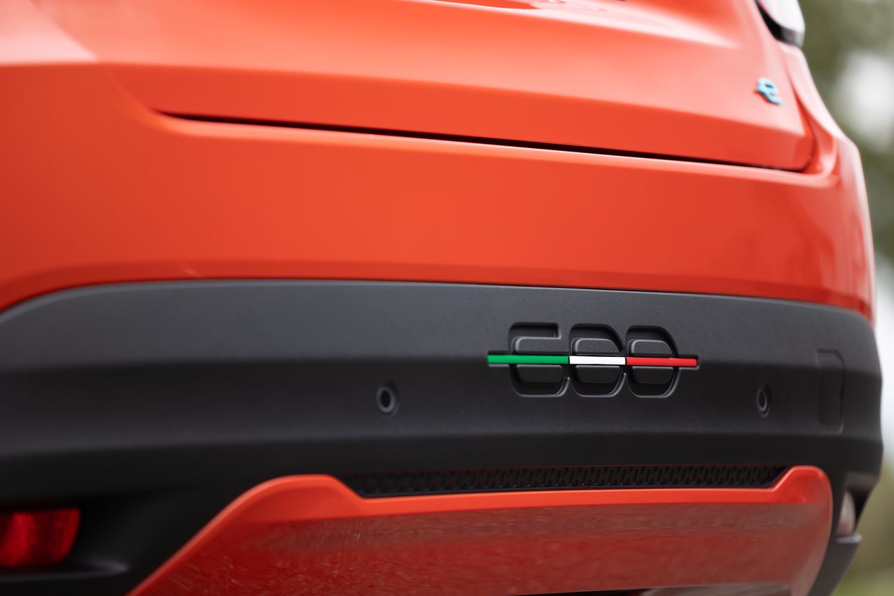 Italian symbol on a car bumper produced in Poland