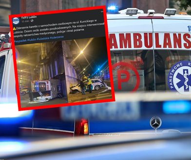Wypadek karetki w Lublinie. 8 osób rannych