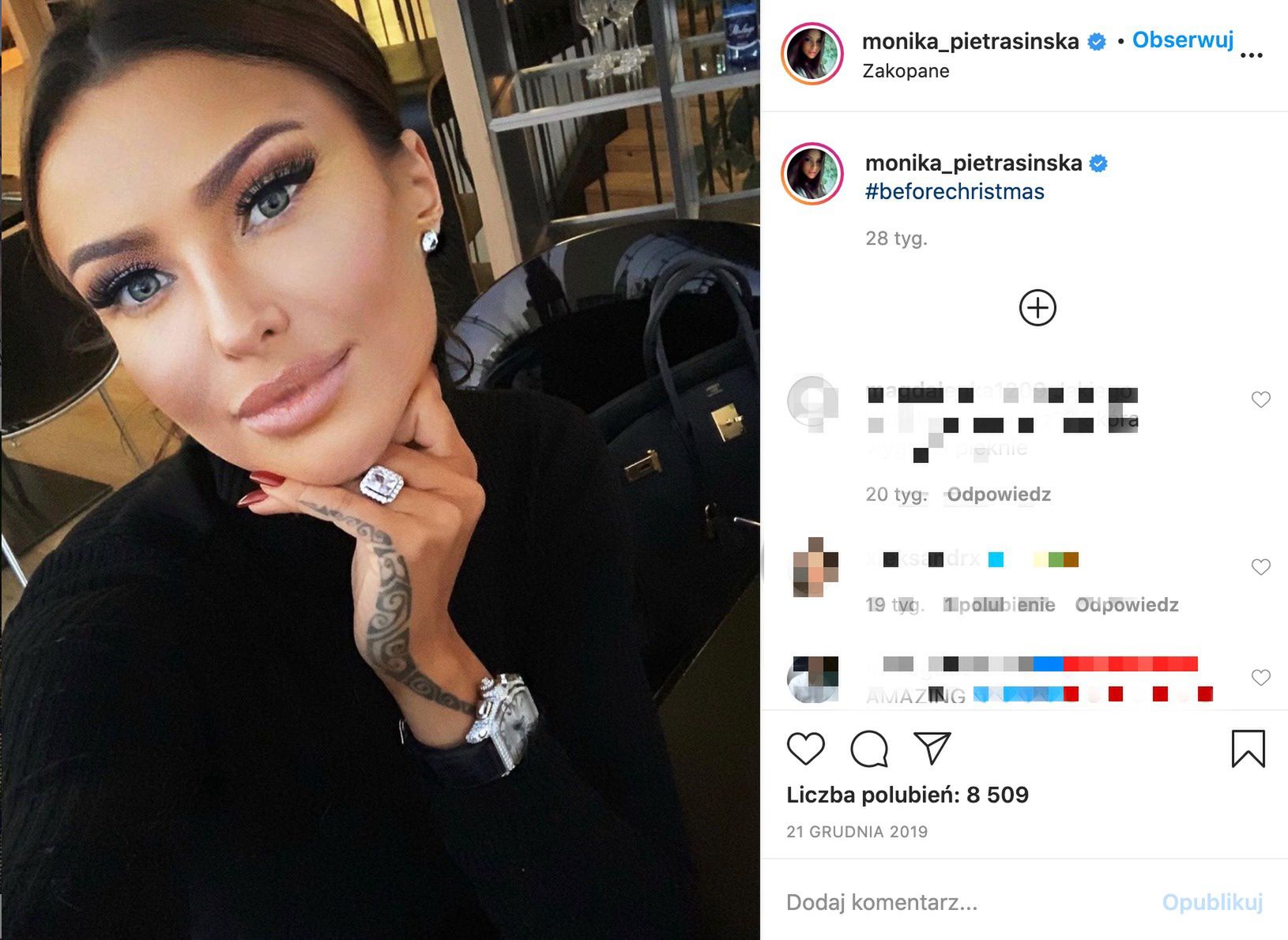 Monika Pietrasińska miała pierścionek zaręczynowy już w grudniu?