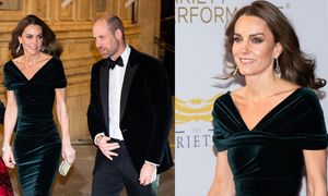 Elegancka Księżna Kate w towarzystwie księcia Williama zmierza na galę Royal Variety Performance (ZDJĘCIA)