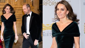 Elegancka Księżna Kate w towarzystwie księcia Williama zmierza na galę Royal Variety Performance (ZDJĘCIA)
