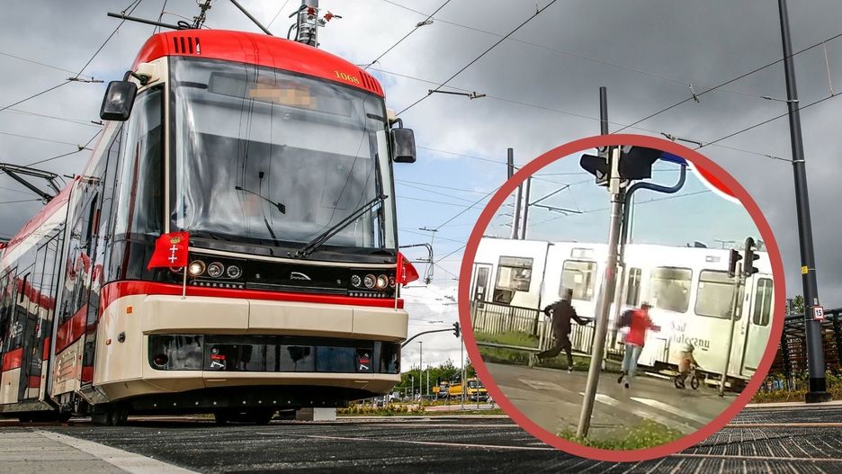 O włos od tragedii w Gdańsku. Maluszek wjechał pod tramwaj