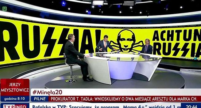 Ambasador Polski wezwany do rosyjskiego MSZ z powodu grafiki „Achtung Russia!” w TVP Info