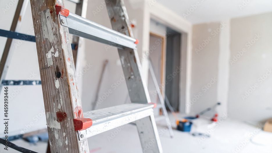 Trwają prace remontowe budynku przy ulicy Sportowej