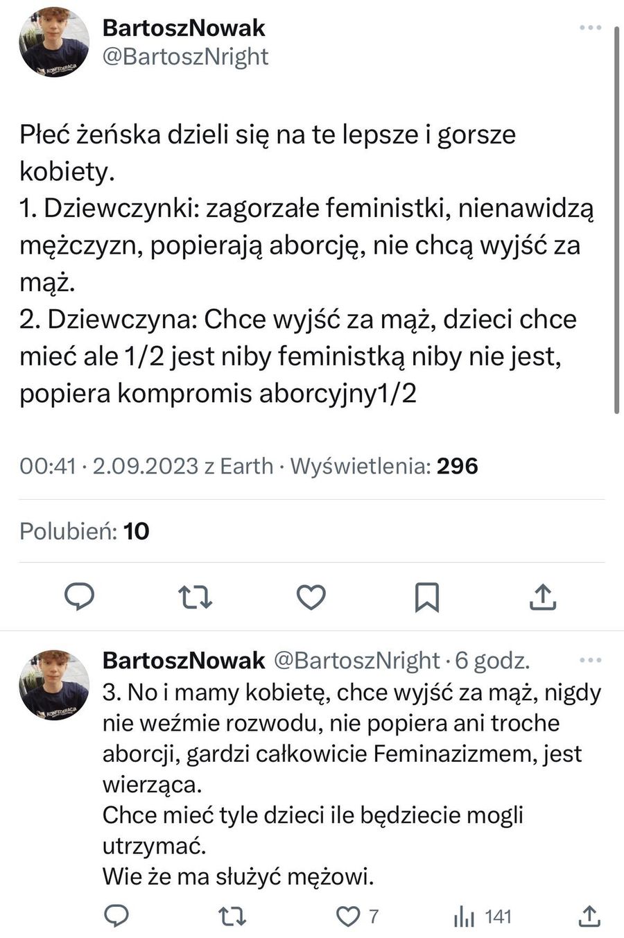 Bartosz Nowak z Konfederacji ostro o kobietach