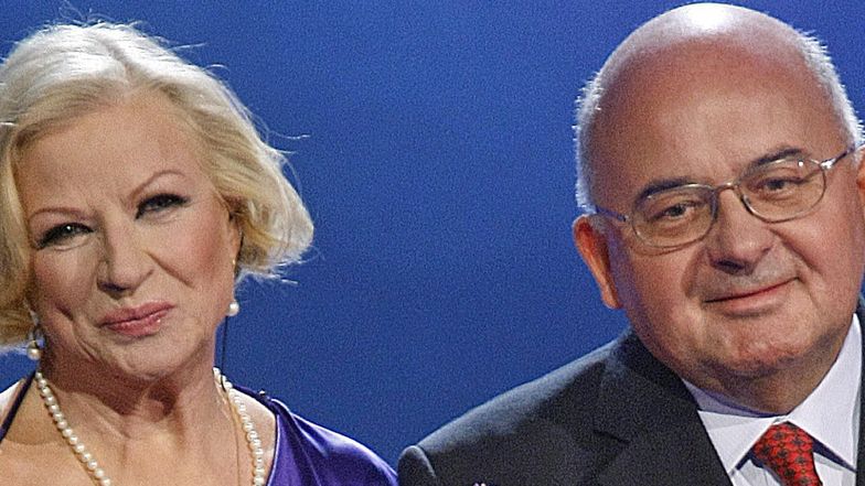 Bożena Dykiel z mężem