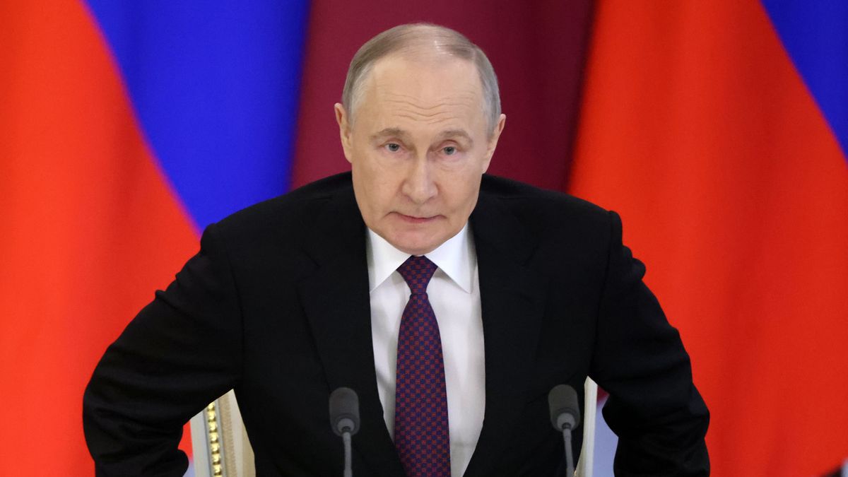 Russian President Vladimir Putin Meets With Emir Of Qatar In Mocow
MOSCOW, RUSSIA - APRIL 17:  (RUSSIA OUT) Russian President Vladimir Putin looks on during the signing ceremony at the Grand Kremlin Palace, April 17, 2025 in Moscow, Russia. Qatar's Emir met with Putin for talks on Ukraine and energy.  (Photo by Contributor/Getty Images)
Contributor