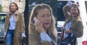 Obwieszona dodatkami od Gucci Katarzyna Warnke paraduje po mieście i prowadzi emocjonującą rozmowę przez telefon (ZDJĘCIA)