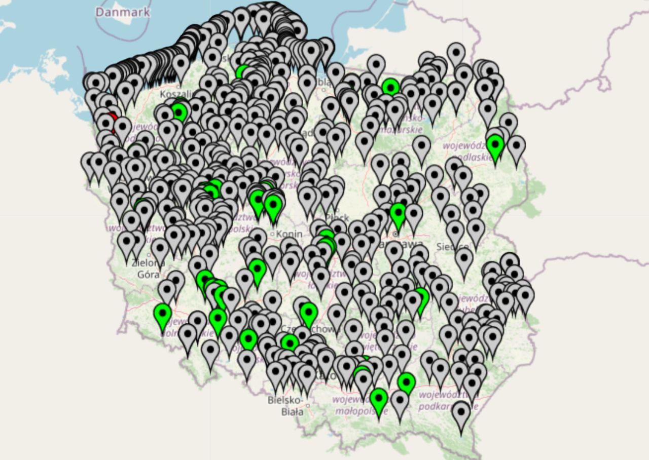 Jest ich aż 712. Czerwony punkt nie zwiastuje nic dobrego