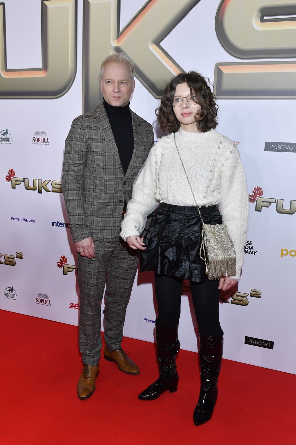 Maciej Stuhr zabrał córkę na premierę 