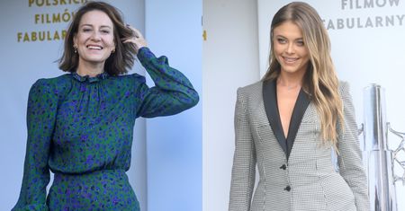 Wydekoltowana Joanna Opozda i Maja Ostaszewska w sukience promują filmy ze swoim udziałem podczas Festiwalu Filmowego w Gdyni (FOTO)