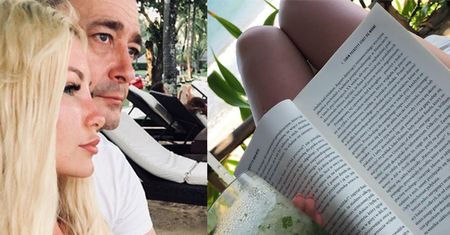 Roxi Gąska w "raju" pozuje z książką o... PASOŻYTACH W MÓZGU! (FOTO)