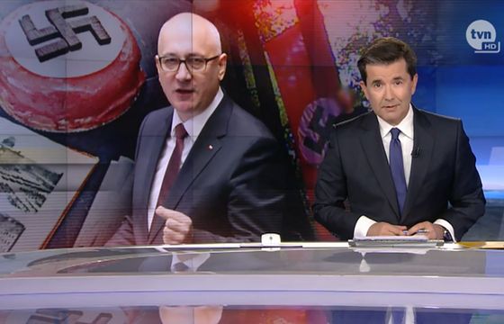 Skargi do KRRiT na grafiki w „Faktach” z ministrami i swastykami z reportażu „Superwizjera”