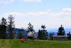 Beskidy. Zawały, rany cięte i wypadki rowerzystów. GOPR i LPR mają pełne ręce roboty