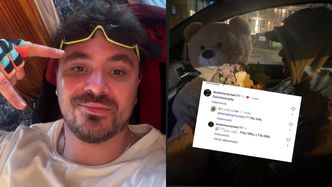 Daniel Martyniuk z misiem i bukietem kwiatów u boku NOWEJ DZIEWCZYNY? "Fiku Miku z Fiki Miki" (FOTO)