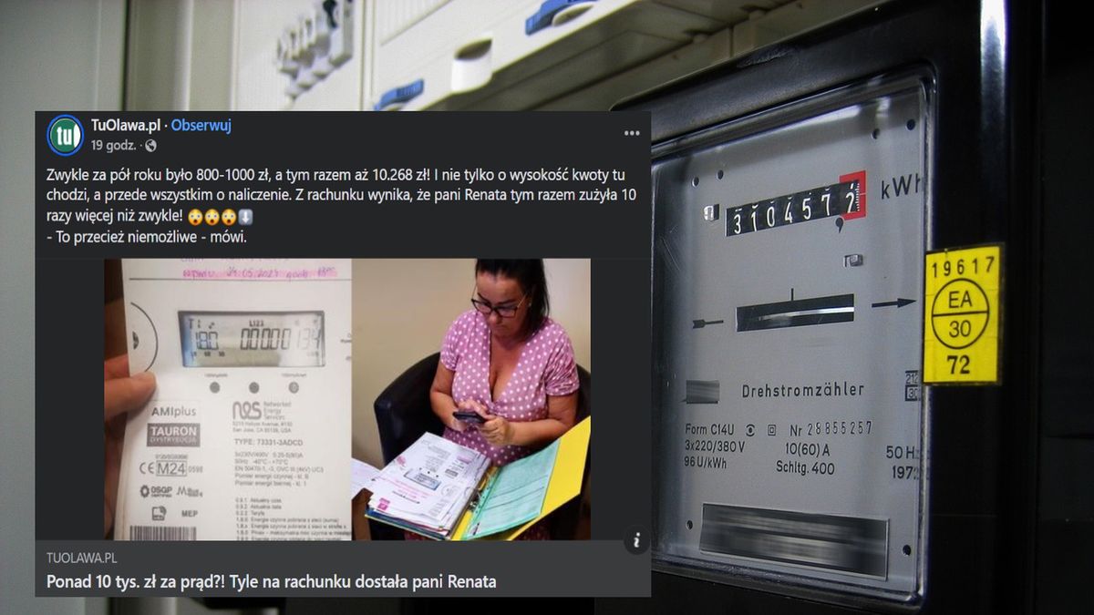 Pani Renata otrzymała rachunek na ponad 10 tys. zł. Kobieta jest pewna, że to błąd licznika.