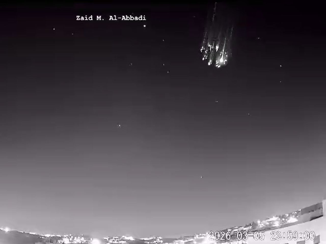 Ognisty deszcz nad Jordanią. Jest sprawką potężnych pocisków Iranu