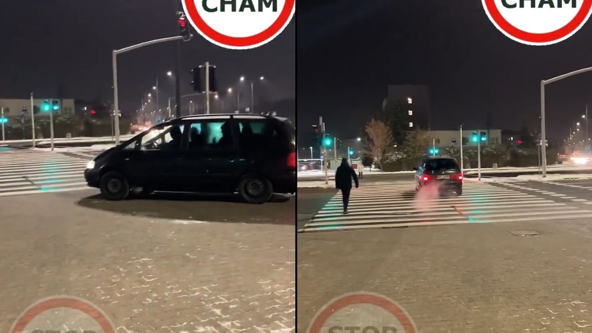 Kierowca volkswagena przejechał przez przejście dla pieszych