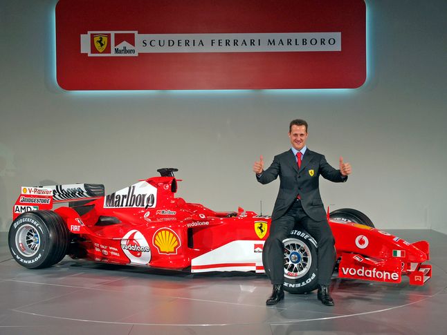 Michael Schumacher i bolid Ferrari
