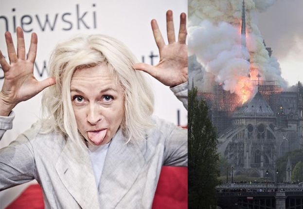Gretkowska komentuje pożar Notre Dame: "Kara od Boga za pedofilię i pychę kleru"
