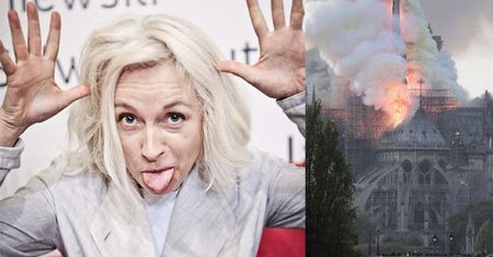 Gretkowska komentuje pożar Notre Dame: "Kara od Boga za pedofilię i pychę kleru"