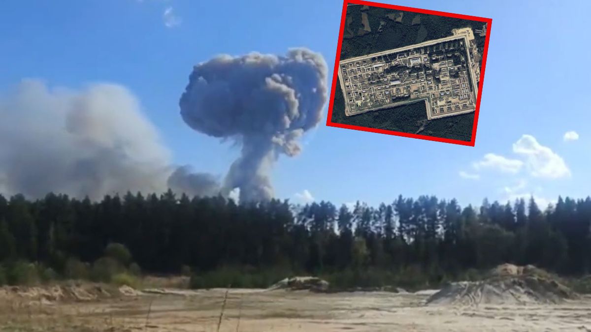 Rosyjski skład amunicji w ogniu