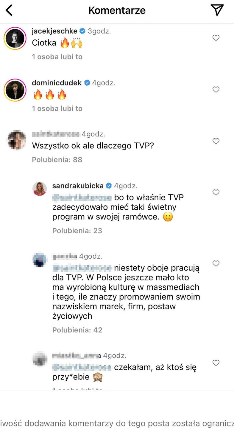 Sandra Kubicka tłumaczy się ze współpracy z TVP