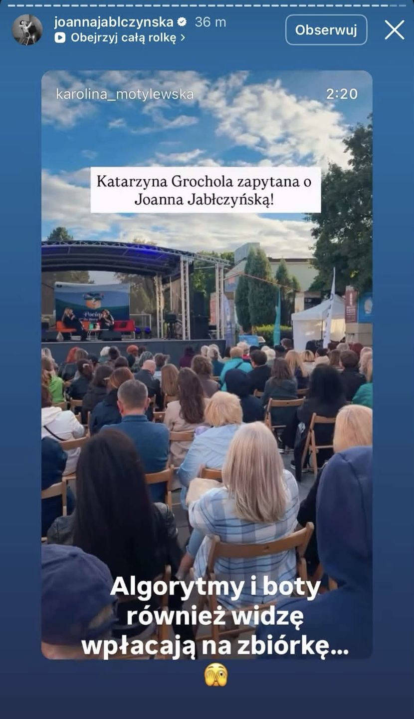 Joanna Jabłczyńska odpowiada Grocholi 