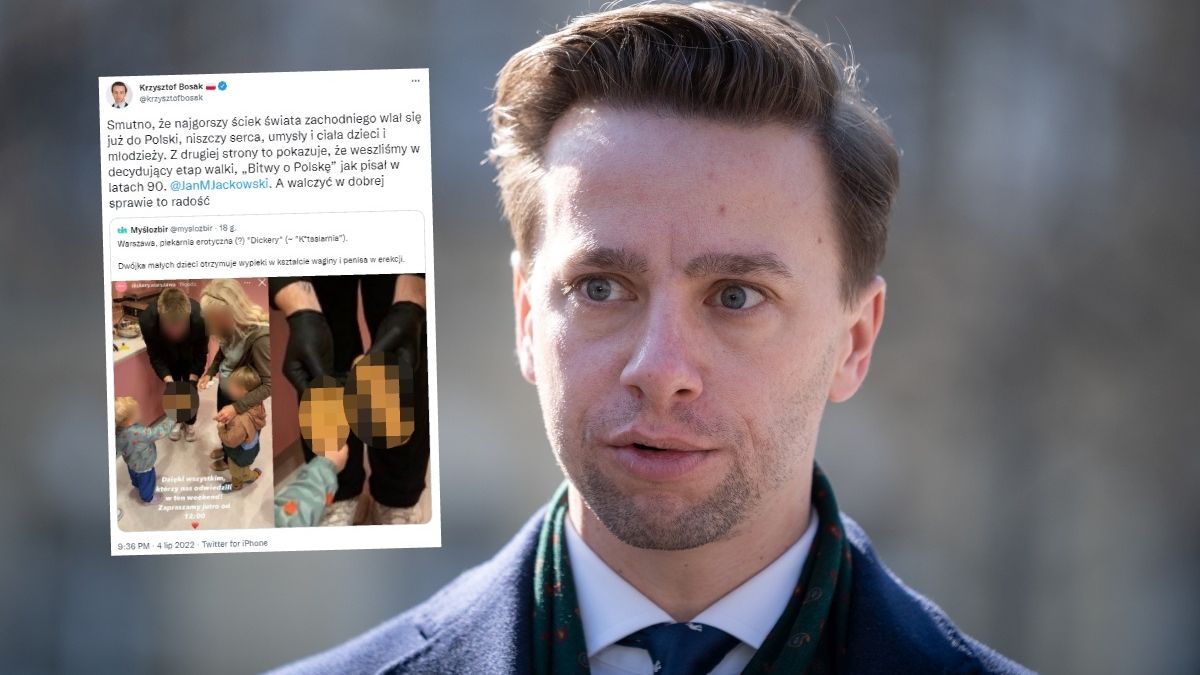 Krzysztof Bosak jest oburzony tym, co robi cukiernia 