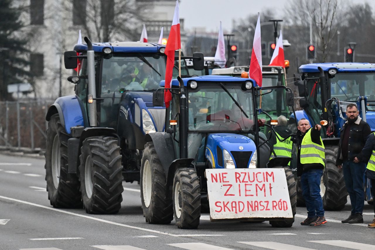 Protest rolników w Kielcach