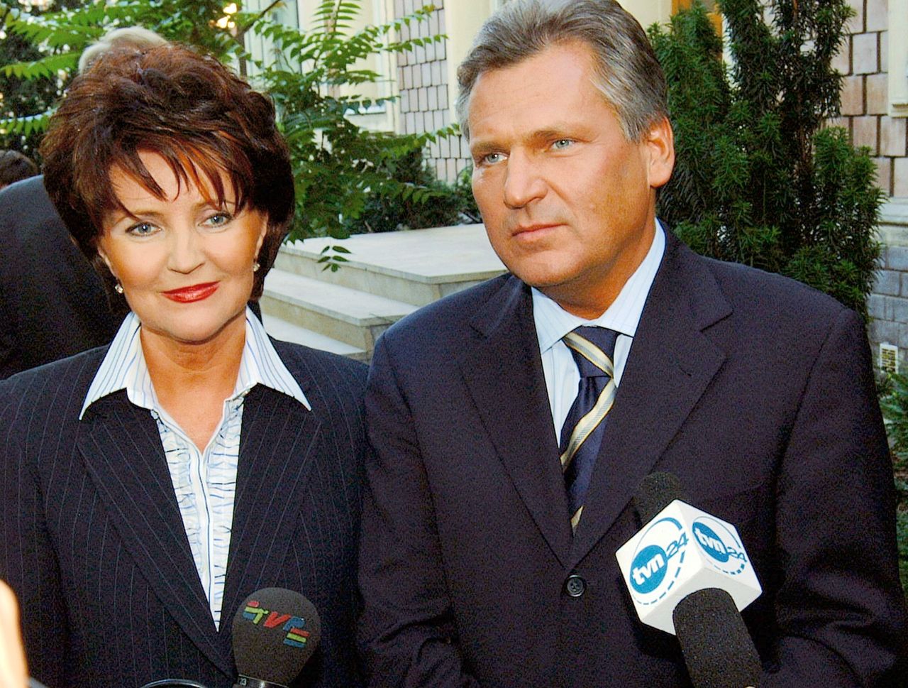 Jolanta Kwaśniewska i Aleksander Kwaśniewski w 2002 roku 