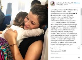 Aktorka Agnieszka Sienkiewicz w zaawansowanej ciąży poleciała na Jamajkę. Skarży się na trudy podróży