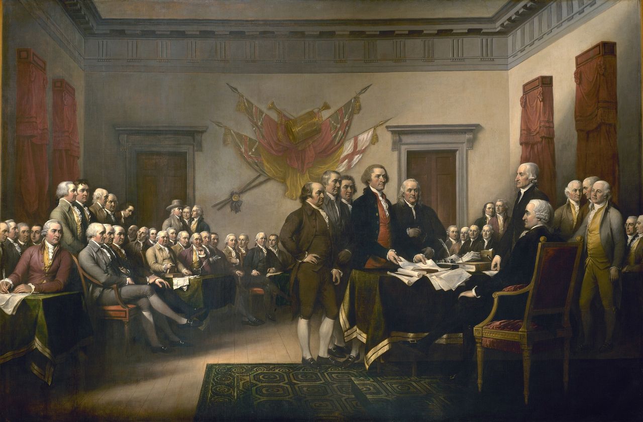 Podpisanie Deklaracji niepodległości, John Trumbull (1819)