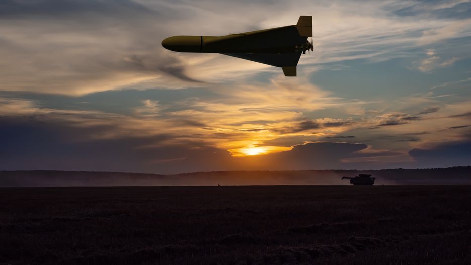 A military drone flies over a peaceful field, the evening illumination
A military drone flies over a peaceful field, the evening illumination
Olena Bartienieva
lethal, aircraft, air raid, target, weapons, explosion, field, strike, raid, landscape, operation, barraging, combat, controlled, alert, aviation, shooting, shahed, transport, evening, clouds, flight, air, background, unmanned, cloud