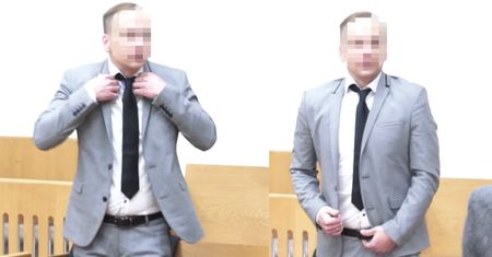 Elegancki Dariusz K. na kolejnej rozprawie
