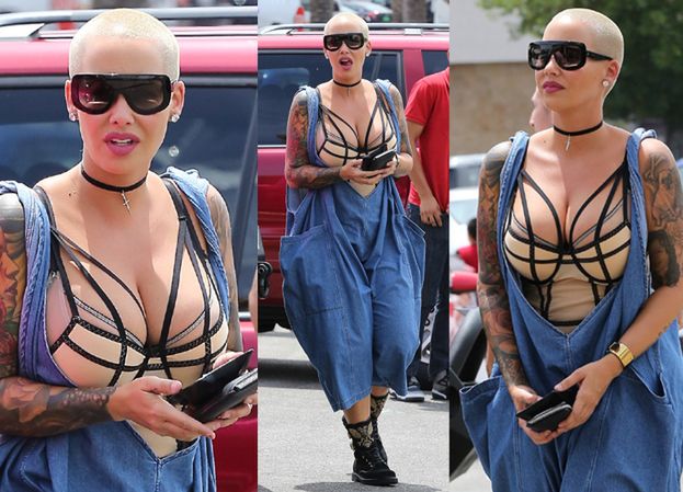 Amber Rose w ogromnych ogrodniczkach… (ZDJĘCIA)