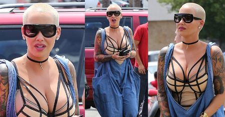 Amber Rose w ogromnych ogrodniczkach… (ZDJĘCIA)